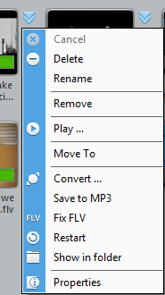 context menu