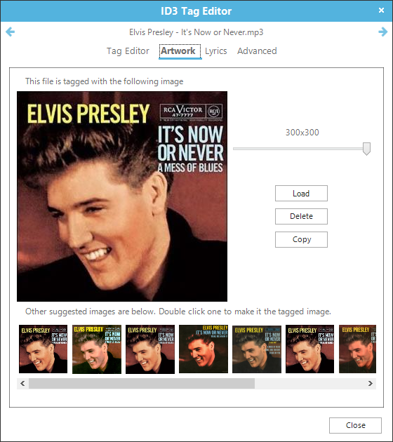 Tag Editor Artwork tab