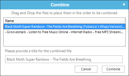 Combine Recordings Interface