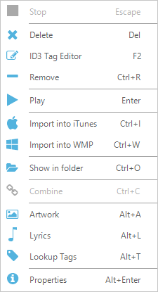 Right Click Menu