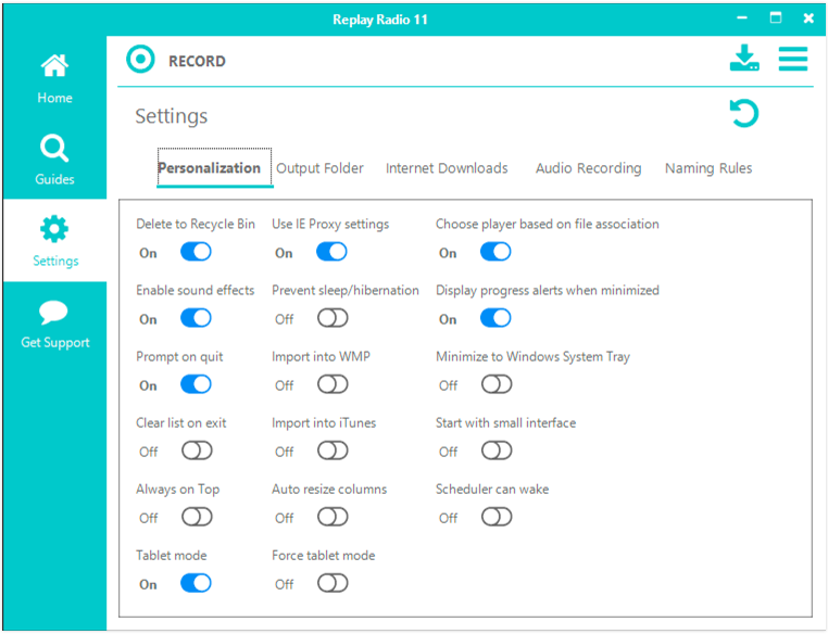 Settings-personalization