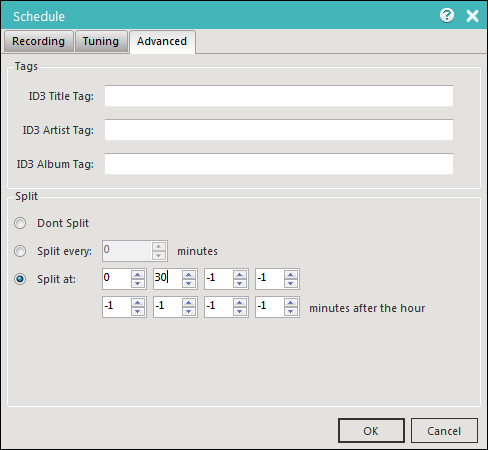 Replay Radio 9 Scheduler Advanced Tab