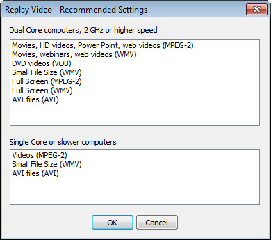 rec settings WM Capture User Guide